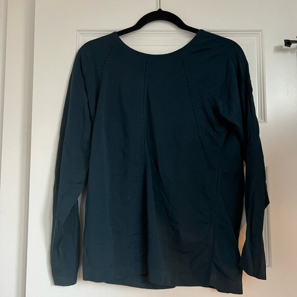Athleta Teal Workout Long Sleeve - Picture 1 of 3